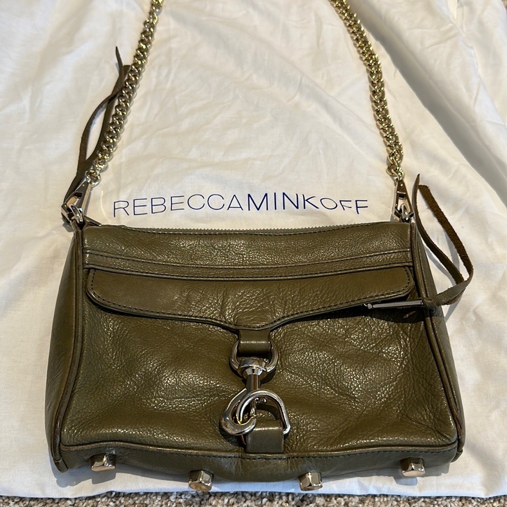 Olive green Rebecca minkoff crossbody chain bag
